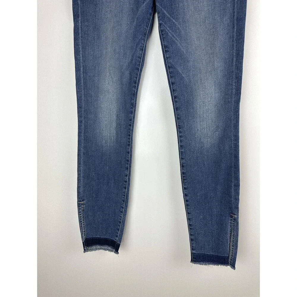 Good American Good Legs High Rise Split Hem Crop Skinny Jeans Womens Size 6 / 28 - Picture 5 of 13